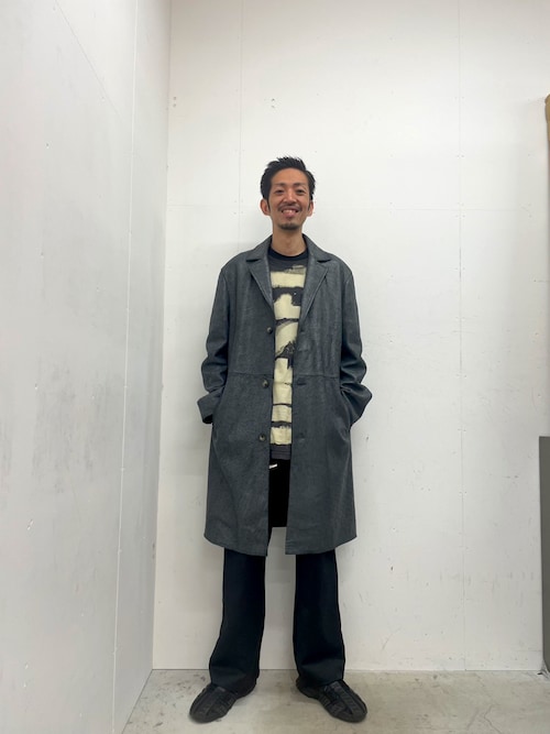 DIESEL（ディーゼル）の「メンズ レザージャケット ロング フェイク