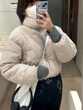 「H&M（エイチ・アンド・エム）のアイテム（ダウンベスト）」を使った、べ〰️さん（レディース・165cm）の冬コーディネート