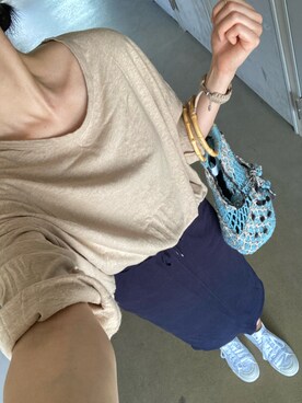「のんびり」｜mokashidamoさん（レディース・169cm）の夏コーディネート