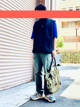 「BRIEFING（ブリーフィング）のアイテム」を使った、ぽこ太さん（メンズ・170cm）の夏コーディネート