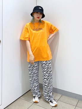 「ピグメント」｜「アイテム（帽子）」を使った、MIKUさん（レディース・158cm）の夏コーディネート
