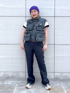 「ごきげんウィーク」｜「アイテム（ジャケット/アウター）」を使った、MIKUさん（レディース・158cm）の春コーディネート