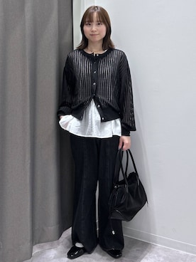 「LAKOLE（ラコレ）のアイテム（パンツ）」を使った、takiさん（レディース・158cm）の春コーディネート