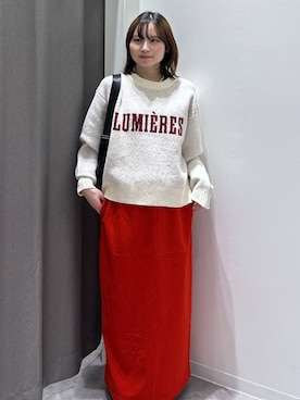 「アイテム（デジタル腕時計）」を使った、takiさん（レディース・158cm）の冬コーディネート