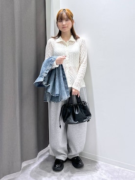「アイテム（シュシュ）」を使った、takiさん（レディース・158cm）の秋コーディネート