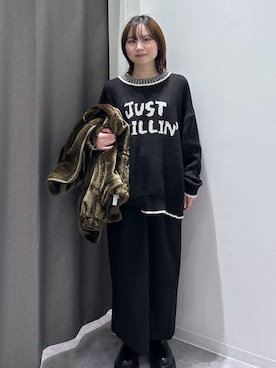 「アイテム（デジタル腕時計）」を使った、takiさん（レディース・158cm）の秋コーディネート