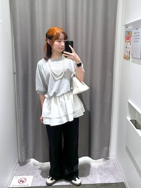 「アイテム（ボストンバッグ）」を使った、takiさん（レディース・158cm・20代）の夏コーディネート