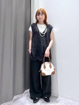 「アイテム（ベスト）」を使った、takiさん（レディース・158cm・20代）の夏コーディネート
