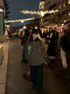 「アイテム（ナイロンジャケット）」を使った、mu_minさん（レディース・152cm）の冬コーディネート