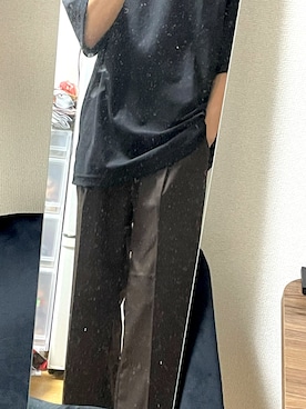 「PUBLUX（パブリュクス）のアイテム（スラックス）」を使った、えむさん（メンズ・176cm）の夏コーディネート