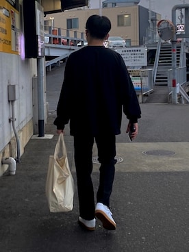 「1LDK（ワンエルディーケー）のアイテム（Tシャツ/カットソー）」を使った、たいさん（メンズ・167cm）の春コーディネート