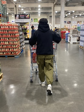 「LOS ANGELES APPAREL（ロサンゼルスアパレル）のアイテム（パーカー）」を使った、たいさん（メンズ・167cm）の春コーディネート