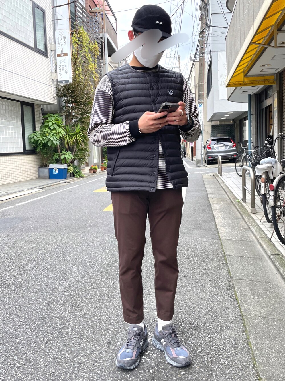 ORCIVALのダウンベストを使ったメンズ人気ファッションコーディネート