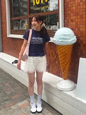 「アイテム（パンツ）」を使った、maoさん（レディース・154cm・10代）の夏コーディネート