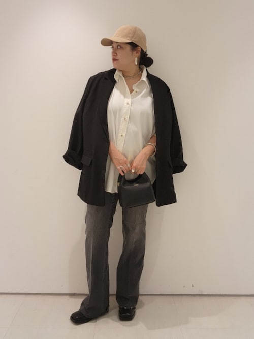 サテンBIGシャツ（シャツ/ブラウス）｜LOUNGEDRESS（ラウンジドレス