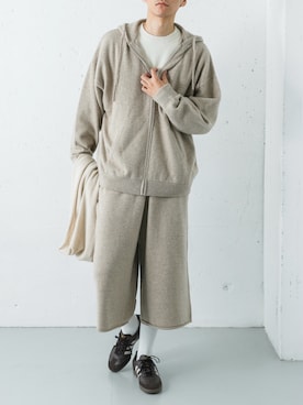 「カシミヤ」｜「アイテム（シューズ）」を使った、カワバタさん（メンズ・185cm）の秋コーディネート