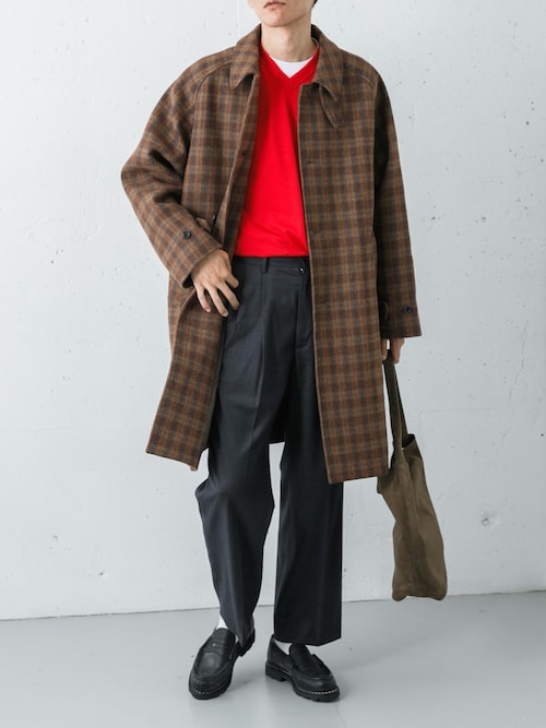 【美品】Wool/Check bal collar short コート WOOL BAL COLLAR COAT（ステンカラーコート）｜URBAN RESEARCH