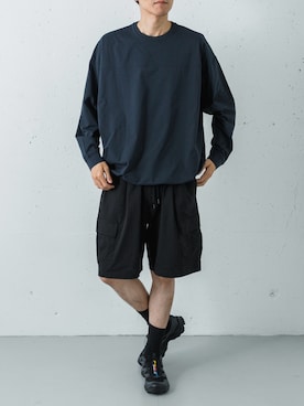 「SALOMON（サロモン）のSALOMON　XT-6（スニーカー、ブラック系）」を使った、カワバタさん（メンズ・185cm）の春コーディネート