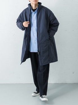 「THOMAS MASON（トーマス メイソン）のアイテム」を使った、カワバタさん（メンズ・185cm）の冬コーディネート