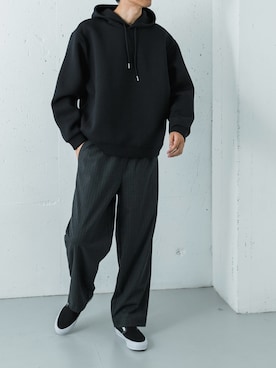 「アイテム（トップス）」を使った、カワバタさん（メンズ・185cm）の秋コーディネート