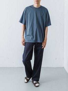 「URBAN RESEARCH（アーバンリサーチ）のBIRKENSTOCK　EXCLUSIVE ARIZONA(NAR)（サンダル、ブラウン系）」を使った、カワバタさん（メンズ・185cm）の夏コーディネート