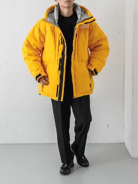 「アイテム（その他アウター）」を使った、カワバタさん（メンズ・185cm）の冬コーディネート