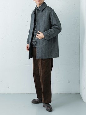 「アイテム（トップス）」を使った、カワバタさん（メンズ・185cm）の秋コーディネート