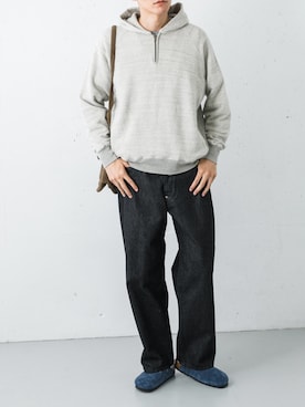 「アイテム（サンダル）」を使った、カワバタさん（メンズ・185cm）の秋コーディネート