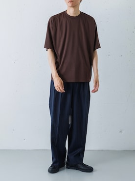 「URBAN RESEARCH（アーバンリサーチ）のadidas　STAN SMITH GTX（スニーカー、ブラック系）」を使った、カワバタさん（メンズ・185cm）の夏コーディネート