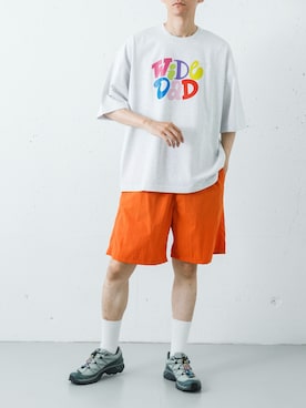 「SALOMON（サロモン）の『26-30サイズ』SALOMON　EXCLUSIVE XT-6 GTX（スニーカー、グレー系）」を使った、カワバタさん（メンズ・185cm）の夏コーディネート