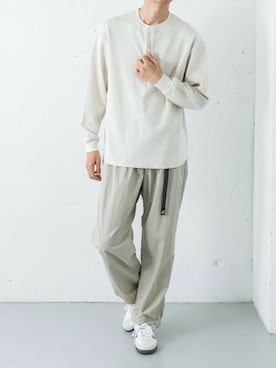 「アイテム（スニーカー）」を使った、カワバタさん（メンズ・185cm）の夏コーディネート
