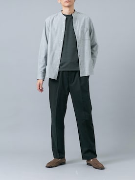 「アイテム（Tシャツ/カットソー）」を使った、カワバタさん（メンズ・185cm）の秋コーディネート