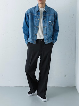 「Wrangler（ラングラー）のアイテム」を使った、カワバタさん（メンズ・185cm）の春コーディネート