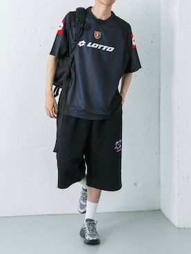 「アイテム（Tシャツ/カットソー）」を使った、カワバタさん（メンズ・185cm）の夏コーディネート