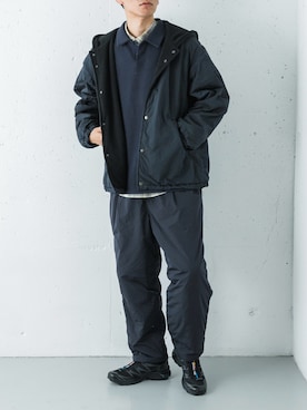 「アイテム（ポロシャツ）」を使った、カワバタさん（メンズ・185cm）の秋コーディネート