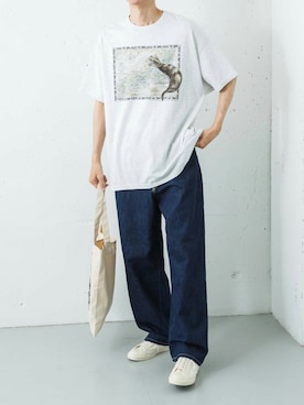 「Lee（リー）のアイテム」を使った、カワバタさん（メンズ・185cm）の夏コーディネート