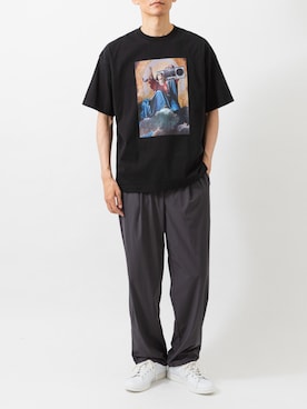 「URBAN RESEARCH（アーバンリサーチ）の『撥水/接触冷感』『UR TECH MoLight』PACKABLE PANTS（その他パンツ、グレー系）」を使った、カワバタさん（メンズ・185cm）の夏コーディネート