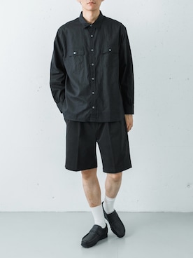 「Clarks（クラークス）のアイテム」を使った、カワバタさん（メンズ・185cm）の春コーディネート