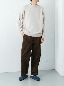 「アイテム（サンダル）」を使った、カワバタさん（メンズ・185cm）の秋コーディネート