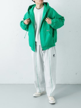 「アイテム（パンツ）」を使った、カワバタさん（メンズ・185cm）の冬コーディネート