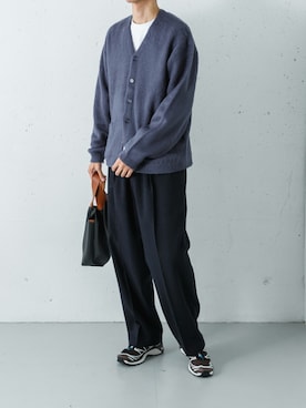 「アイテム（バッグ）」を使った、カワバタさん（メンズ・185cm）の冬コーディネート