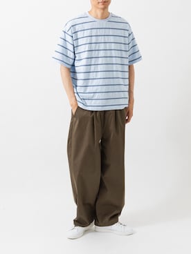 「URBAN RESEARCH（アーバンリサーチ）のadidas　STAN SMITH LUX（スニーカー、ホワイト系）」を使った、カワバタさん（メンズ・185cm）の夏コーディネート