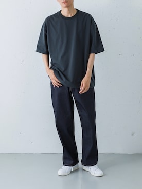 「URBAN RESEARCH（アーバンリサーチ）のadidas　STAN SMITH GTX（スニーカー、ホワイト系）」を使った、カワバタさん（メンズ・185cm）の夏コーディネート
