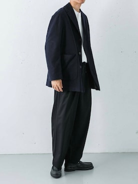 「アイテム（トップス）」を使った、カワバタさん（メンズ・185cm）の夏コーディネート
