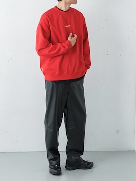 「アイテム（スウェット）」を使った、カワバタさん（メンズ・185cm）の秋コーディネート