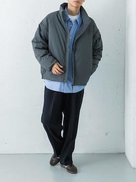 「アイテム（ダウンジャケット/コート）」を使った、カワバタさん（メンズ・185cm）の冬コーディネート
