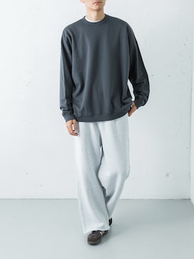 「アイテム（スウェット）」を使った、カワバタさん（メンズ・185cm）の秋コーディネート