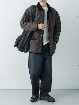 「アイテム（ダウンジャケット/コート）」を使った、カワバタさん（メンズ・185cm）の夏コーディネート