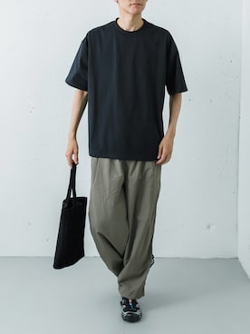 「SALOMON（サロモン）のSALOMON　XT-6 GTX（スニーカー、ブラック系）」を使った、カワバタさん（メンズ・185cm）の春コーディネート