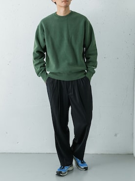 「アイテム（スウェット）」を使った、カワバタさん（メンズ・185cm）の秋コーディネート